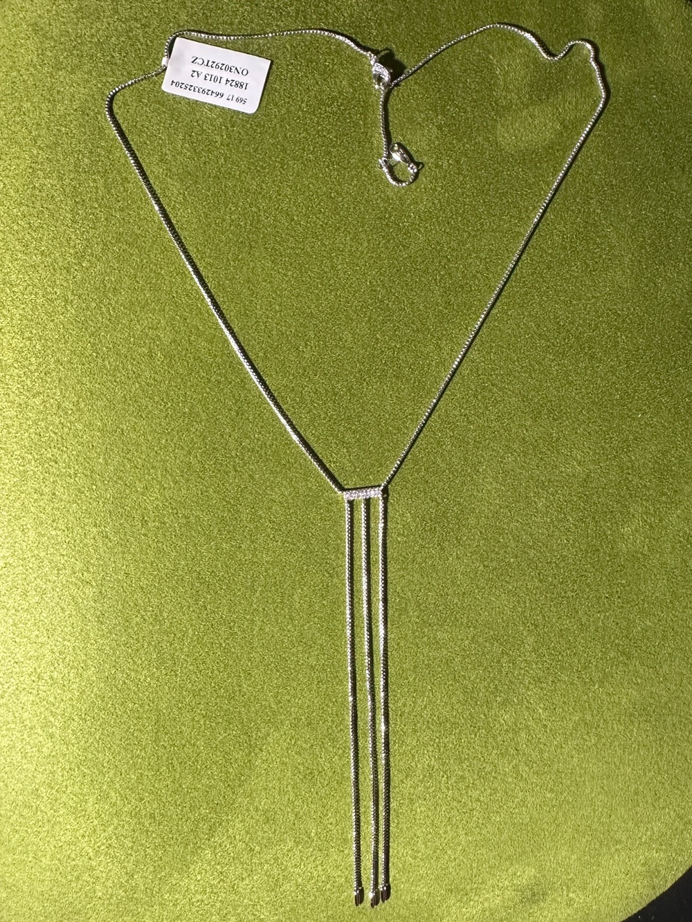 Adriana Orsini Sterling‎ Silver drop necklace